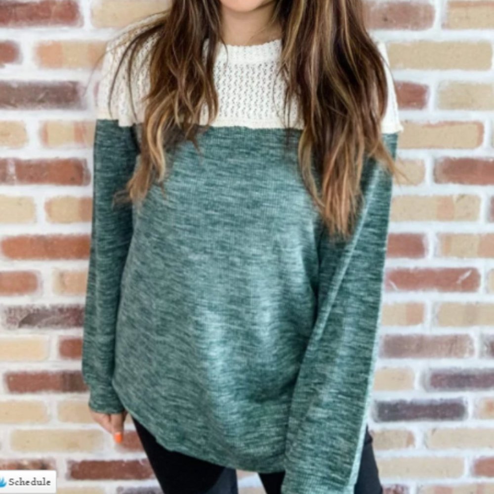 Women's Top GREEN GARDEN LONG SLEEVE